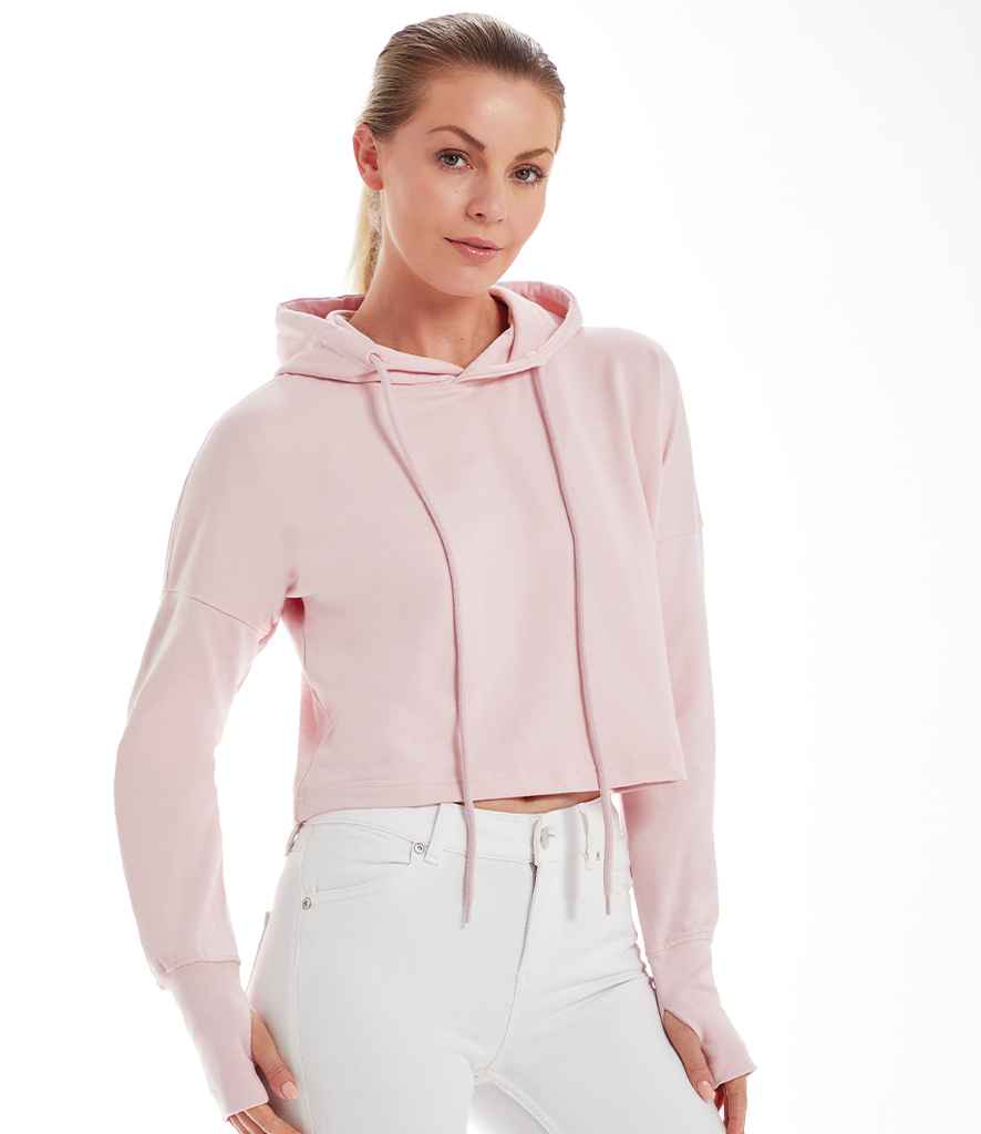 Light pink store cropped hoodie